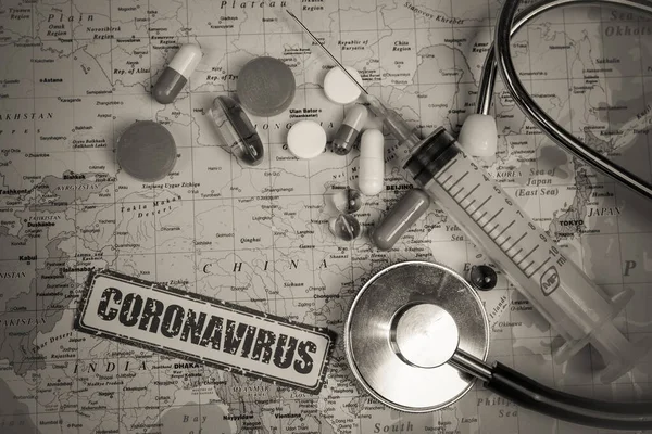 Coronavirus Dreiging Van Een Epidemie Uit China — Stockfoto