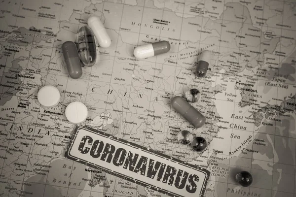 Coronavirus Hotet Epidemi Från Kina — Stockfoto