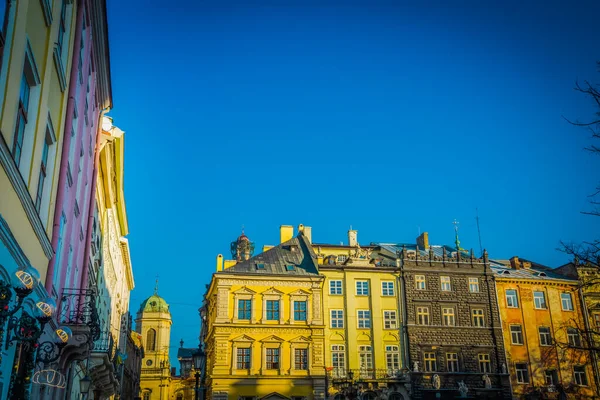 Magnífico Invierno Lviv Arquitectura Calles — Foto de Stock