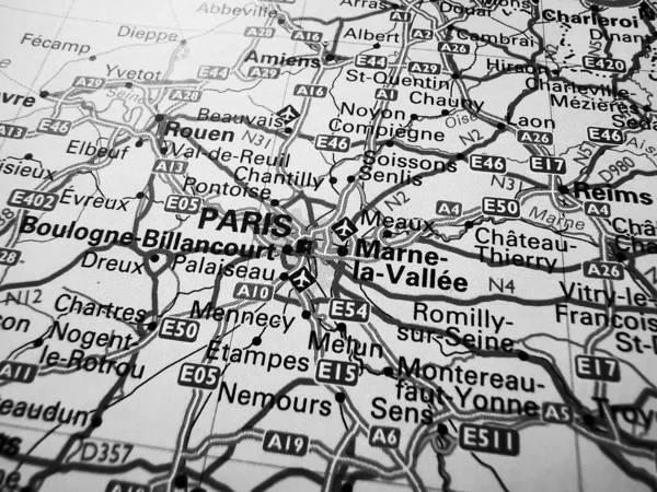 Paris Avrupa Nın Bir Yol Haritasında — Stok fotoğraf