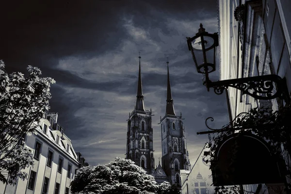 Prachtige Kerken Van Wroclaw Bezienswaardigheden Reizen Europa — Stockfoto