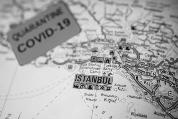 Istambul Coronavirus Covid Quarantäne Hintergrund — Stockfoto