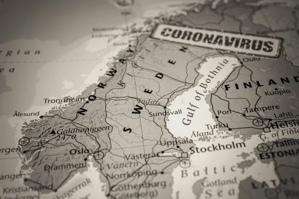 瑞典关于Covid Coronavirus检疫问题 — 图库照片