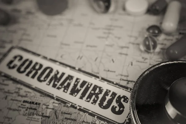 코로나 바이러스 중국에서 유행하는 전염병의 — 스톡 사진