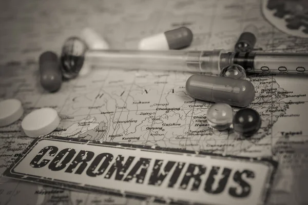 Coronavirus Hotet Epidemi Från Kina — Stockfoto