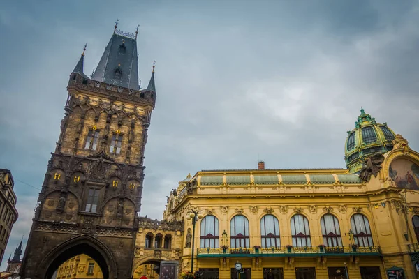 Güz Prag Güzel Sokakları Mimarisi — Stok fotoğraf