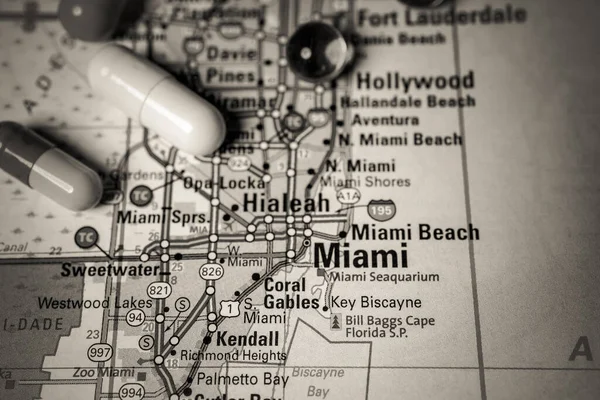 Miami Quarantaine Covid Coronavirus — Photo