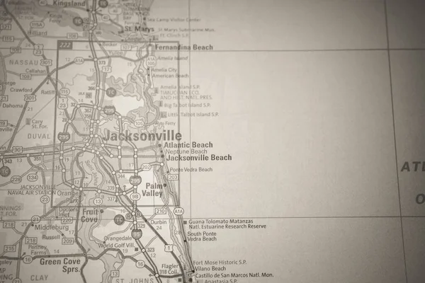 Jacksonville Estados Unidos Mapa Fondo —  Fotos de Stock