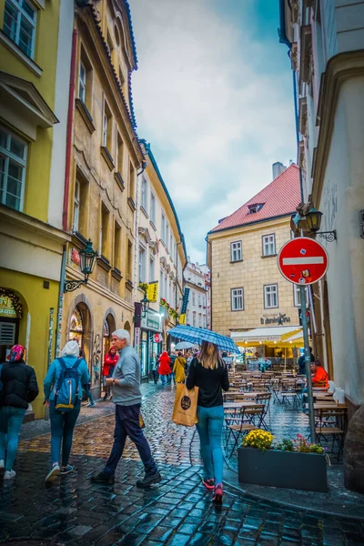 Hermosas Calles Arquitectura Otoño Praga —  Fotos de Stock