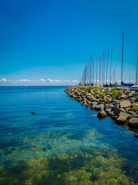 Danimarka Nın Güzel Deniz Köyü — Stok fotoğraf