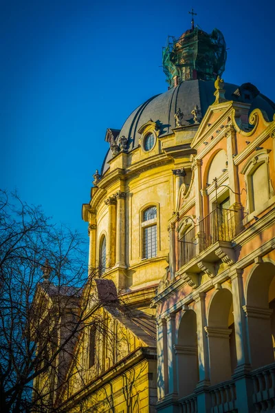 Muhteşem Kış Lviv Mimarisi Sokakları — Stok fotoğraf