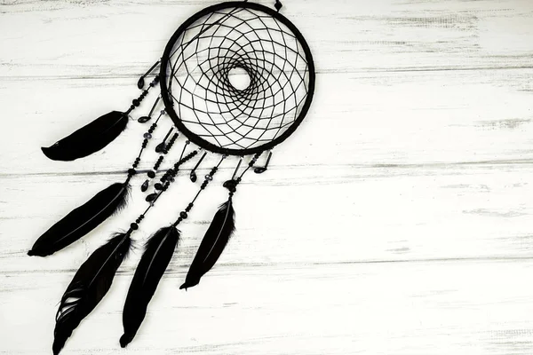 Dream Catcher Wooden Background — Stock Photo, Image