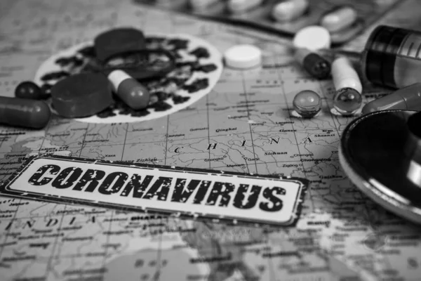 Koronavirus Hrozba Epidemie Číny — Stock fotografie