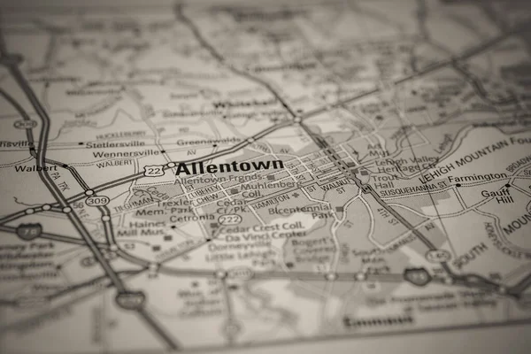 Allentown Plan Podróży — Zdjęcie stockowe