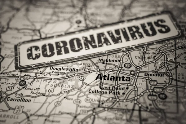 Atlanta Sulla Quarantena Covid Coronavirus — Foto Stock