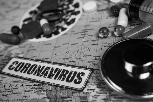 Coronavirus Amenaza Una Epidemia China — Foto de Stock