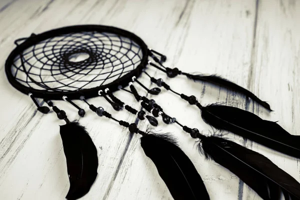 Dream Catcher Wooden Background — Stock Photo, Image