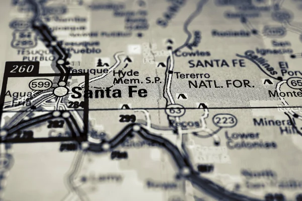 Santa Mappa Usa Sfondo Viaggio — Foto Stock