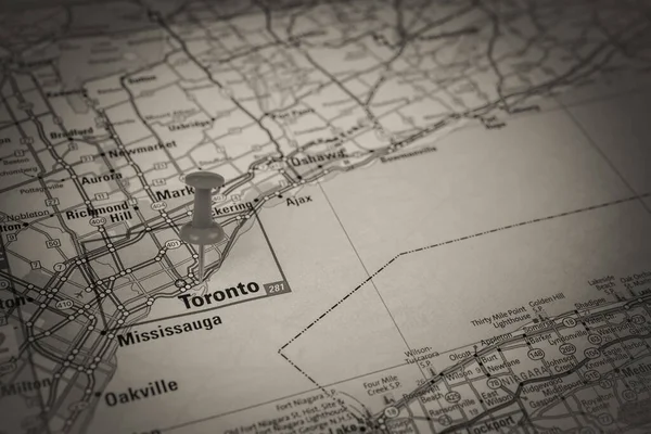 Torronto Mapie Podróży Kanadzie — Zdjęcie stockowe