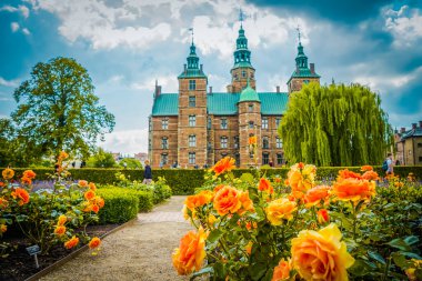 Kopenhag 'daki Güzel Rosenborg Kalesi