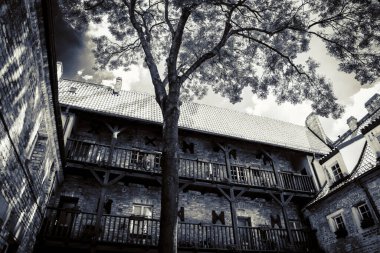 Wroclaw şehrinin caddeleri ve evleri. Şehir manzarası