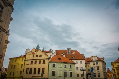 Güz Prag 'ın güzel sokakları ve mimarisi