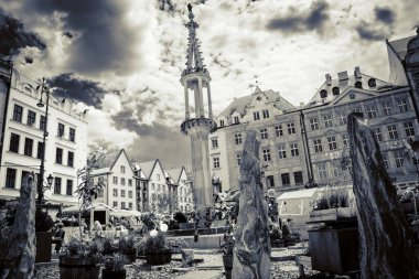 Wroclaw 'ın güzel, resimsi merkezi