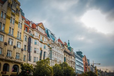 Güz Prag 'ın güzel sokakları ve mimarisi