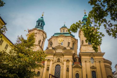 Güz Prag 'ın güzel sokakları ve mimarisi