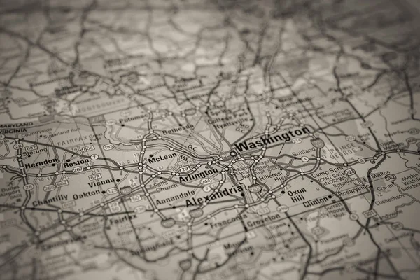 Washington Mapa Dos Eua — Fotografia de Stock