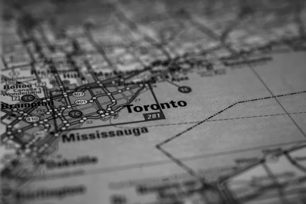 Toronto Sur Carte Voyage Canada — Photo