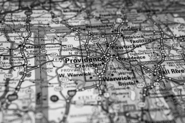 Providence Estados Unidos Mapa Fondo Viaje — Foto de Stock