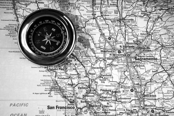 San Francisco Usa Map Atlas Travel Background — Stock Photo, Image