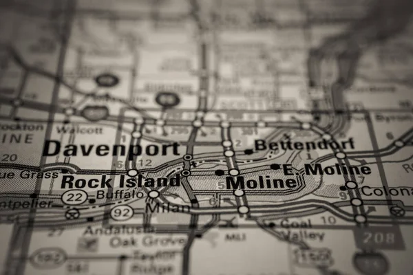 Davenport Abd Seyahat Haritası Geçmişi — Stok fotoğraf