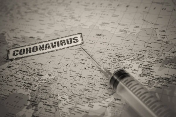 Coronavirus 来自中国的流行病的威胁 — 图库照片