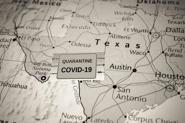 Texas State Covid Karantän Bakgrund — Stockfoto