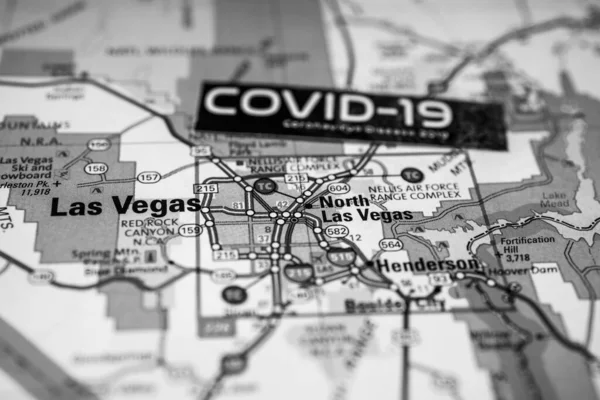 Las Vegas Coronavirus Covid Fondo Cuarentena — Foto de Stock