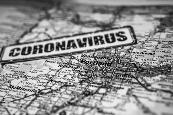 Covid Coronavirus检疫的波特兰 — 图库照片