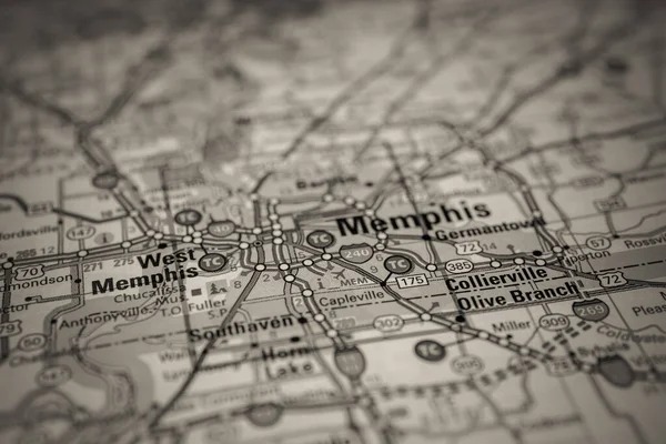 Memphis Pozadí Mapy Usa — Stock fotografie