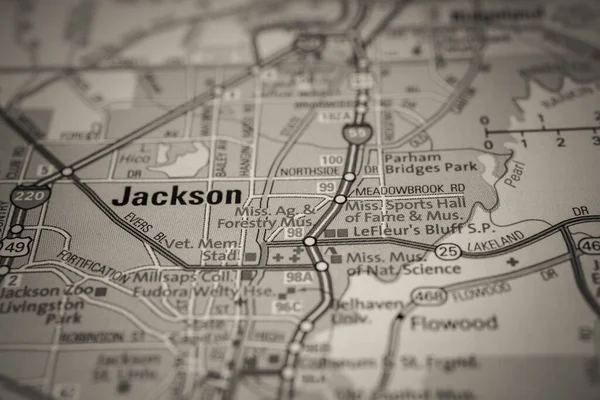 ジャクソンアメリカ旅行地図の背景 — ストック写真