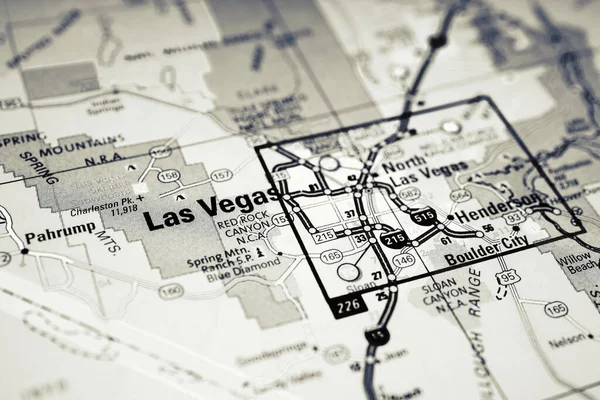 Las Vegas Karte Usa Hintergrund Reise — Stockfoto