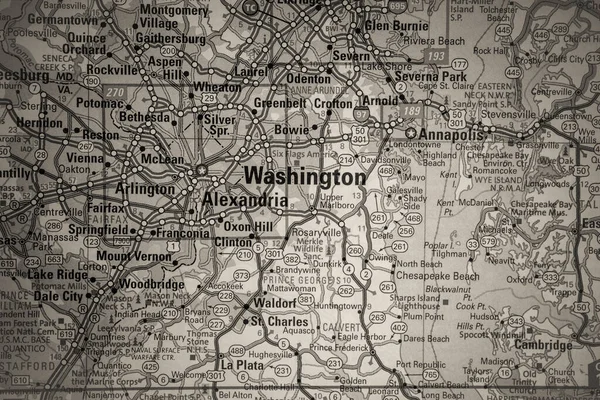 Вашингтон Фоне Карты Сша — стоковое фото