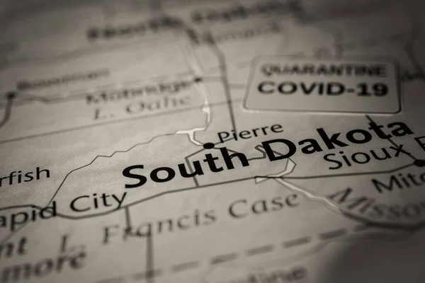 South Dacota Stato Covid Sfondo Quarantena — Foto Stock