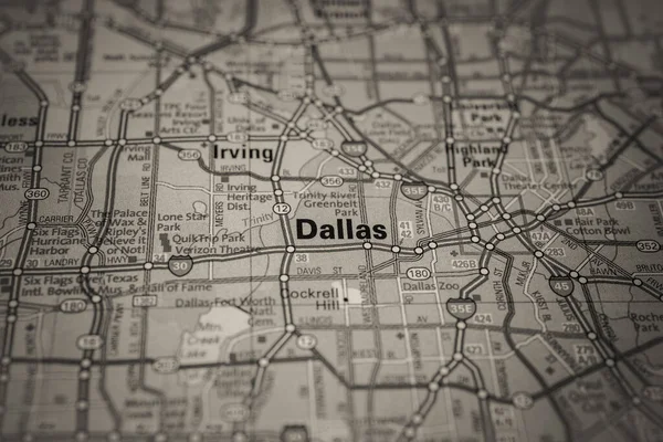 Dallas Usa Mapa Viajes Fondo —  Fotos de Stock