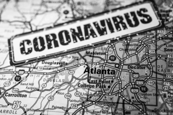 Atlanta Sulla Quarantena Covid Coronavirus — Foto Stock