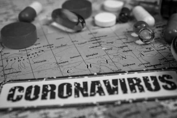 Coronavirus Menace Une Épidémie Provenance Chine — Photo