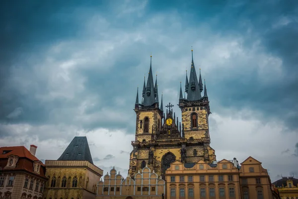 Ruas Bonitas Arquitetura Outono Praga — Fotografia de Stock