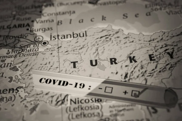 Turecko Coronavirus Covid Karanténní Pozadí — Stock fotografie