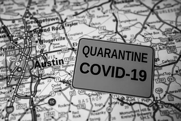 Austin Coronavirus Covid Quarantine Background — Stock Photo, Image
