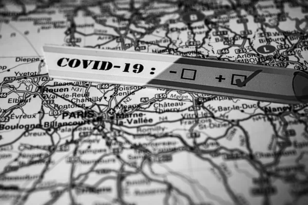 巴黎Coronavirus Covid 19检疫背景 — 图库照片